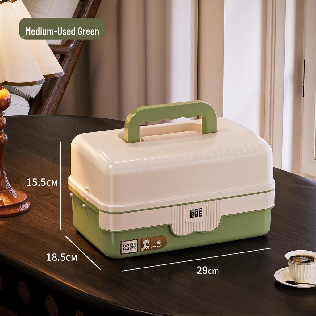 Lockable Storage Box for Home & Valuables, Portable Privacy Document Box for Students and Cars