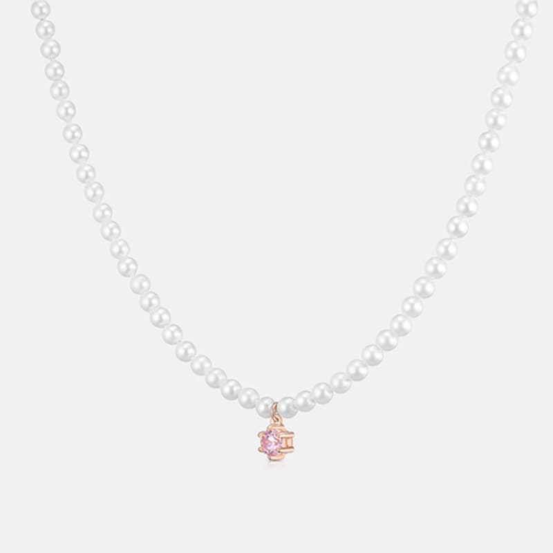 METROCITY JEWELRY René Perla Sterling Silver Rose Halsband A243SN9101RPP