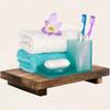 1pc Wooden Base Decor, Wooden Stand Tray Soap, Natural Wooden Bathroom Shelf, Kitchen Sink Holder Soap Tray