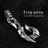 Gin no Tribal Fishhook Pendant Top not Sterling Silver 925 Necklace Head Fishing Fishing Hook [Shinjuku Kura] (Chain included) Men's