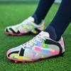 Men's Low-top Football Boots Large Size Long Nails PU Leather Boys Soccer Shoes Nailing Anti-slip Football Boots