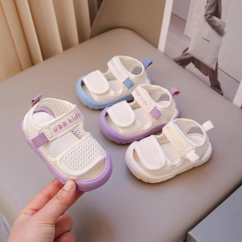 Baby Sandals Soft Sole Anti-Slip Comfortable Walking Shoes for Toddler 2025 Summer New Boys Girls Beach Shoes Cute Candy Color