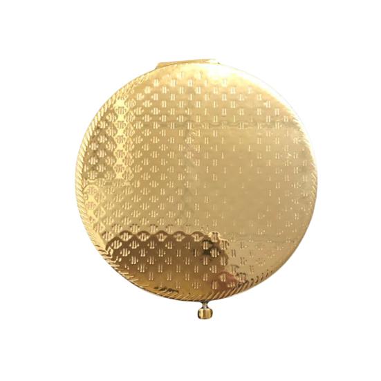 Retro Matte Round Pocket Makeup Mirror Portable Double Sided Folding Magnifier