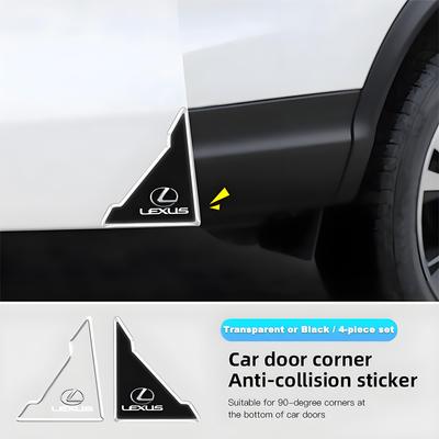 4PCS Car Door Anti-collision Corner Protectors Stickers For F SPORT GS GX IS LS LX CT LC RC LBX NX RX 350h 450h ES UX 300e