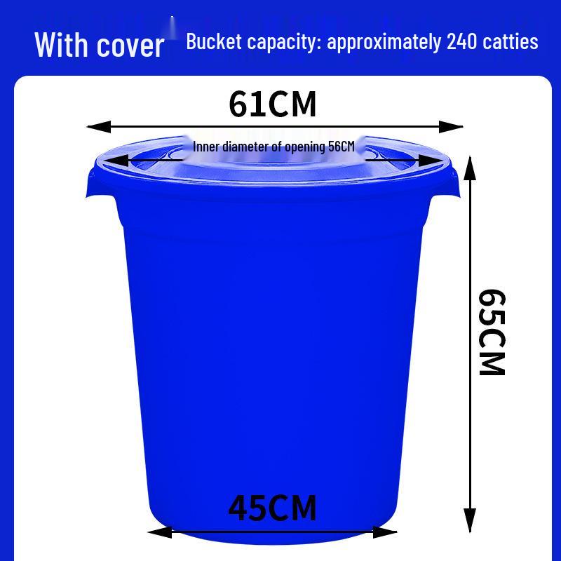 Large Food-Grade Plastic Water Storage Bucket - Extra Capacity & Thickened Design