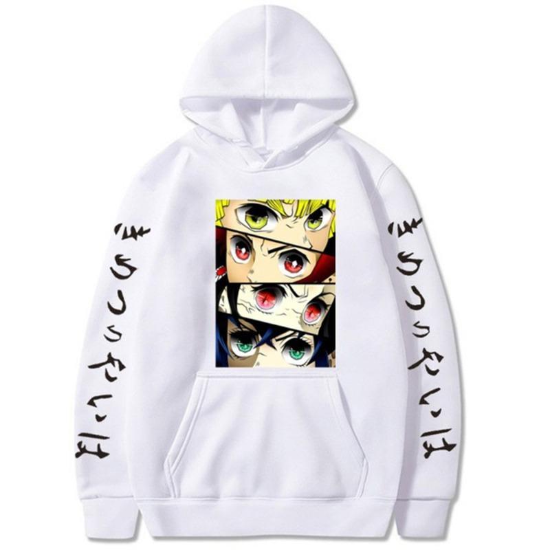 Japanese Animation Hoodies Print Fashion Sweatshirt Casual Unisex Autumn Winter Fleece Streetwear Tops Male Sudaderas