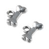 120pcs Sliver Alloy Pet Dog Bone Charms Dog Bone Shaped Pet Dog Bone Charms  for DIY Crafts