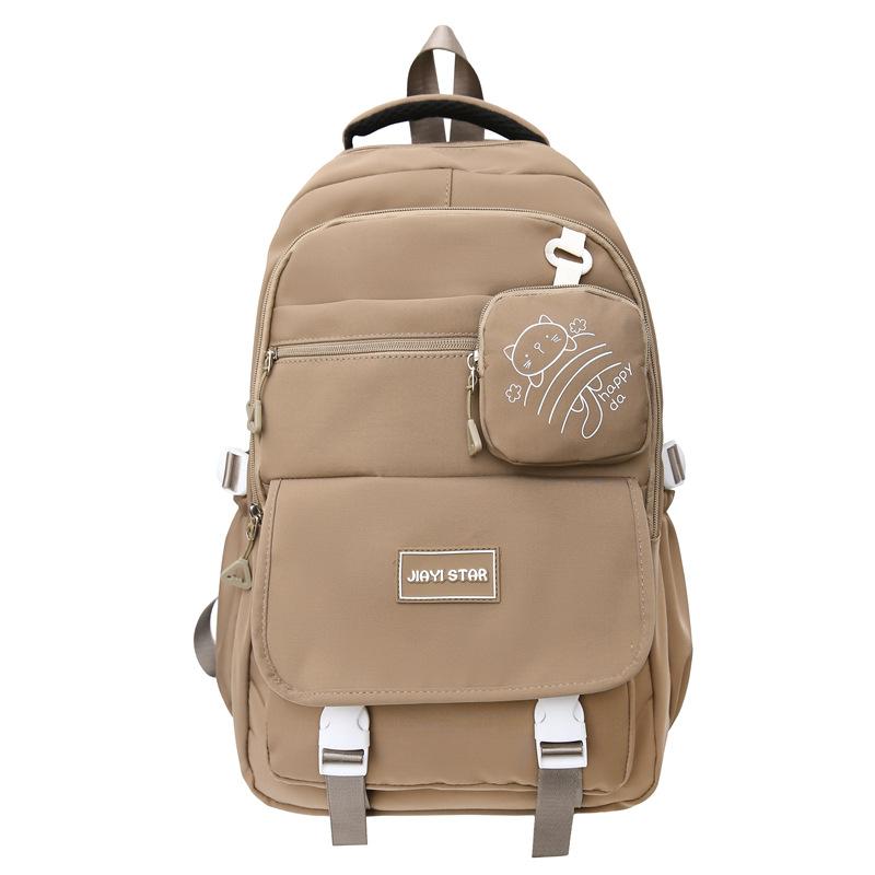 

Школьный рюкзак большой вместимости, женский легкий рюкзак для студентов с кошельком для монет хаки