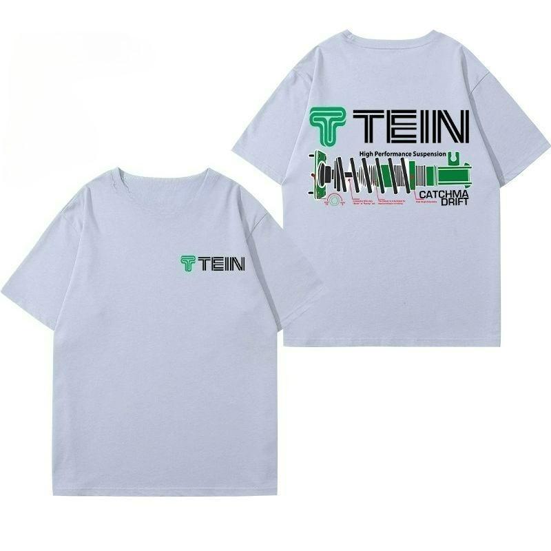 2025 New Men's and Women's TEIN Shock Absorber Modified Car Creative T-shirt Casual Motorcycle Friends Club Short-sleeved Top