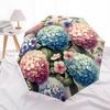 Hydrangea Automatic Folding Umbrella Compact 8 rib Design, Unique Style, Suitable for Everyday Outdoor Use, Perfect Gift for Friends and Fam