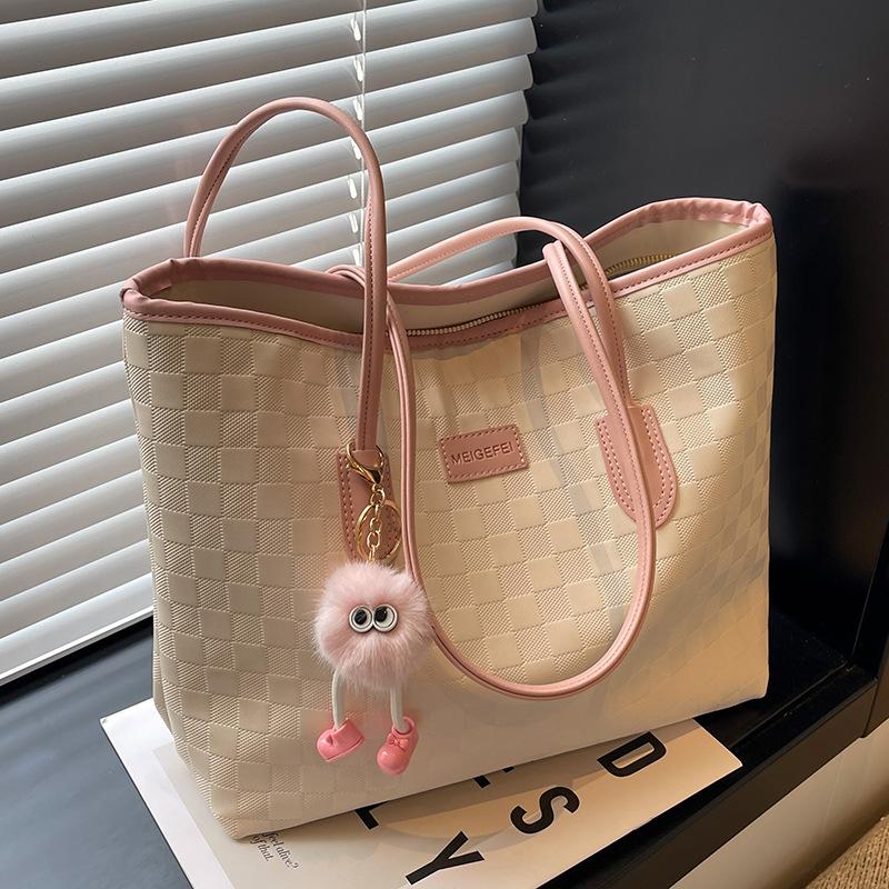 

Large-capacity Bag, Versatile and Simple Single-shoulder Bag, Trendy and Stylish Tote Bag for Commuting To School розовый