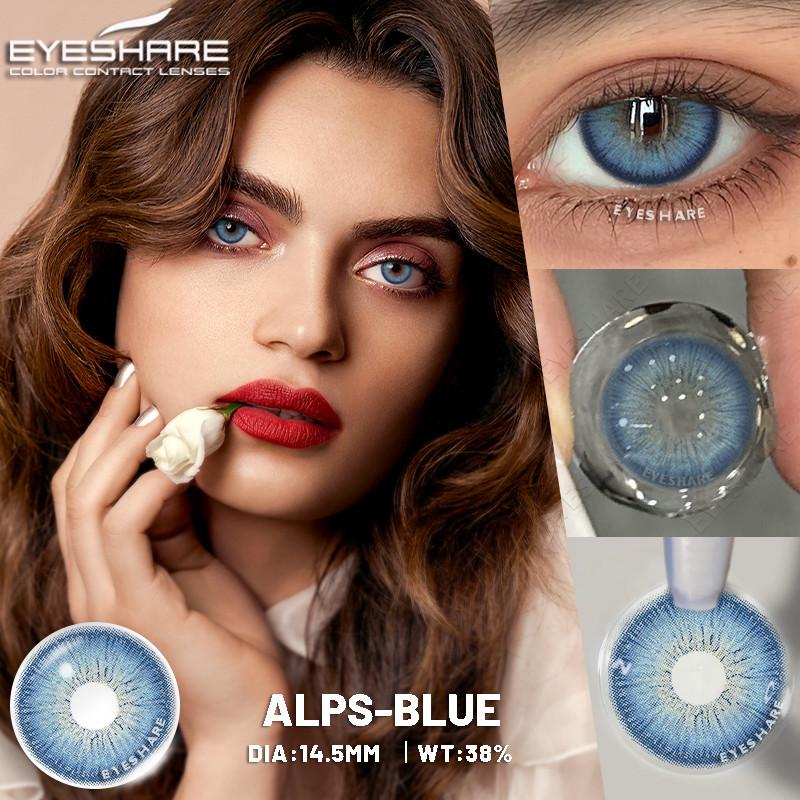 Eyeshare 1 Paar neue ALPS Kontaktlinsen für die Augen Farblinsen Schwarz Blau Pupillen Kontaktlinsen 14,5 mm