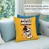 Cute M-Mickey Mouse Pillow Case Cushion Cover Soft Cute Throw Pillow Case For Car Sofa Pillowcase Polyester With Zipper