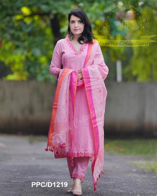 Indian Women Designer Kurta Pant Dupatta Set Bollywood Top Tunic Kurti Salwar Suit Dress