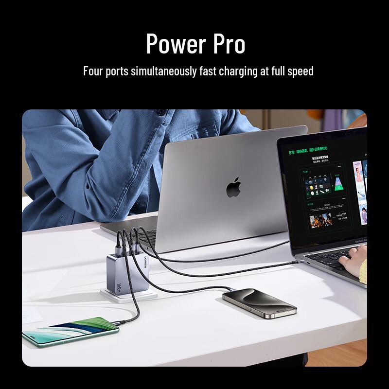 Ugreen 160W GaN USB-C Multi-Port Schnellladegerät Set