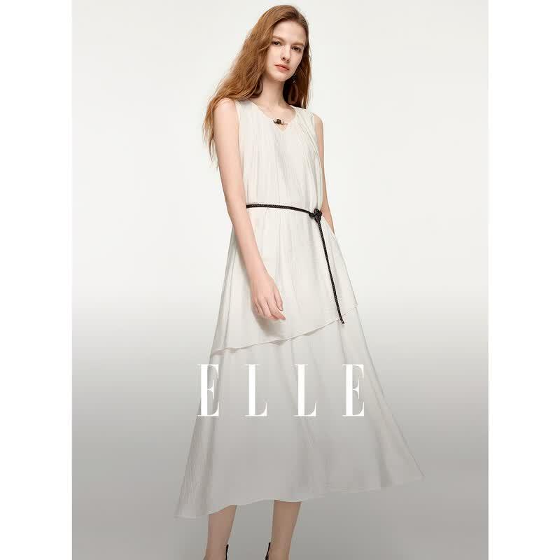 ELLE French Style Sleeveless A-line Dress S