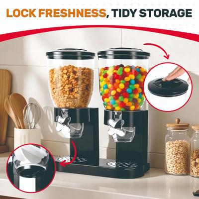 Dispenser da banco per cereali 2L Contenitore ermetico grande Dispenser per cereali Dispenser sigillato per alimenti secchi per Riso Caramelle Chicchi di caffè