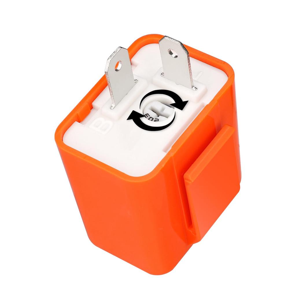 Weasch Einstellbares Elektronisches Blinkrelais, 12VDC 2-polig, LED Elektronisches Blinkrelais