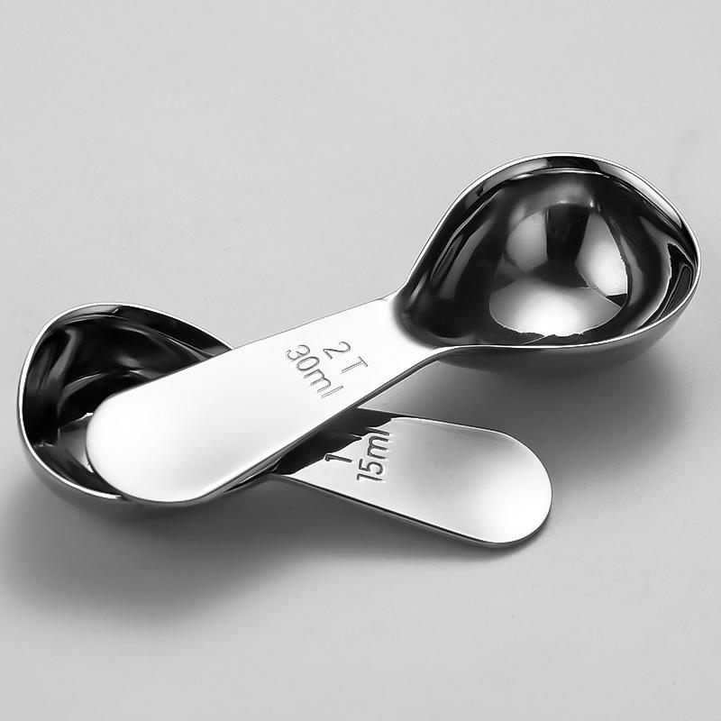1pc Coffee Measuring Spoon Thickened Food Seasoning Spoon Graduated Milk Powder Tea Leaves Scoop Baking Kitchen Utensil