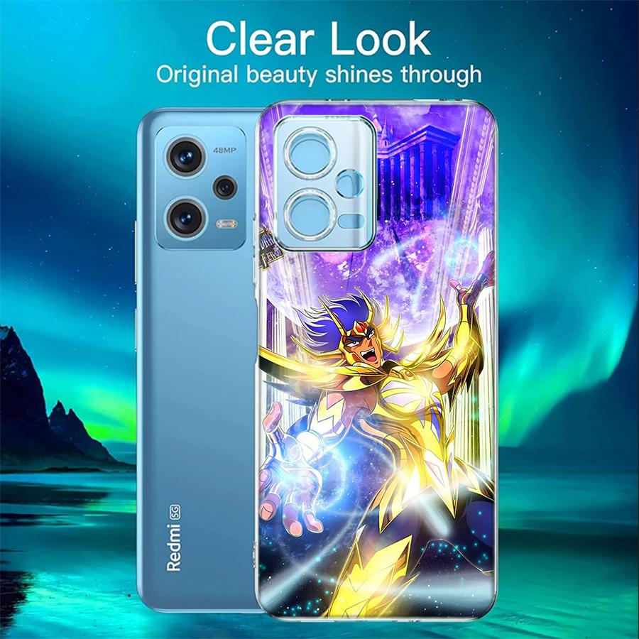 Saint Seiya Knights Of The Zodiac Phone Case For Redmi 12 13C 12C 15C 9 10 10C Note 13 Pro Plus 14 15 Pro 9T 9C 9A TPU Soft Cove