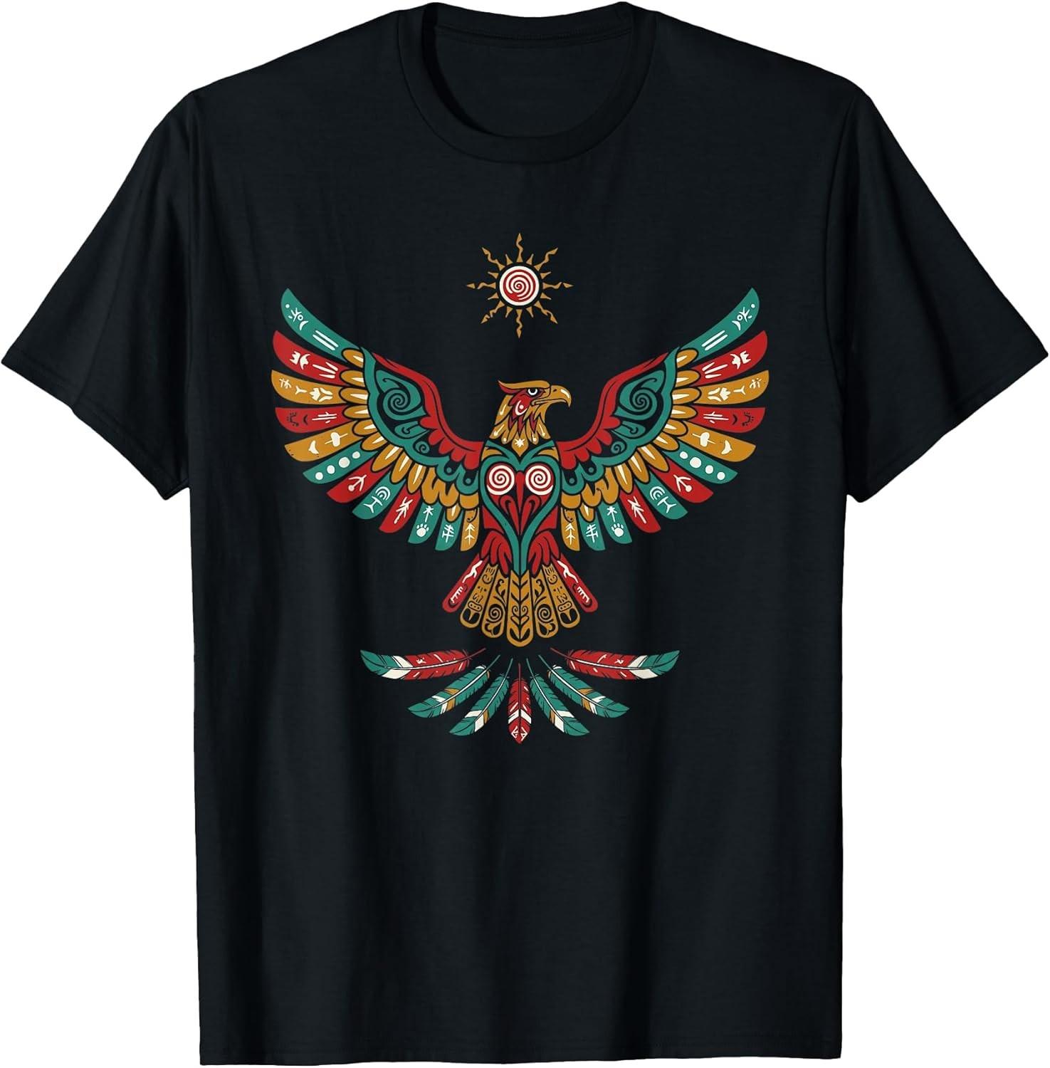 NEW LIMITED! Thunderbird Native Indian American Tribal Art Tee - MADE IN USA S