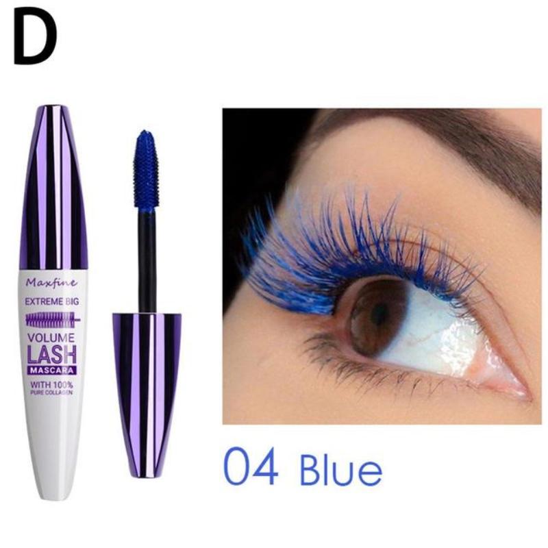 5D Silk Fiber Mascara Lash Color Mascara Waterproof Rimel 3D Mascara Ögonfransförlängning Tjock förlängande ögonfransar Kosmetisk