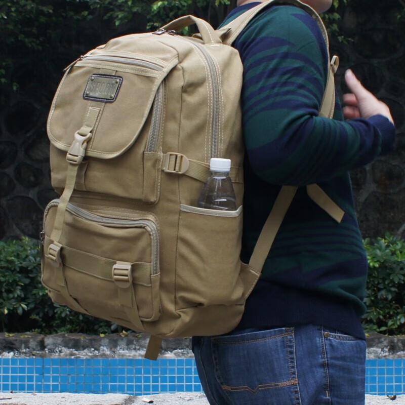 Kurenqi Outdoor Canvas Travel Backpack