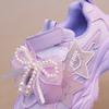 PU Leather Sport Shoes For Girls Trend Fashion Children's Running Shoes Korean Style Teenager Girl's Sneakers Fashion Footwear
