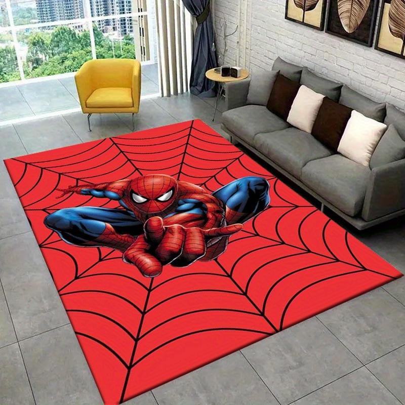 1pc Spider-Man Pattern Area Rug Soft Flannel Floor Mat for Living Room, Office, Bedroom and Carpet, Sofa Coffee Table Floor Mat