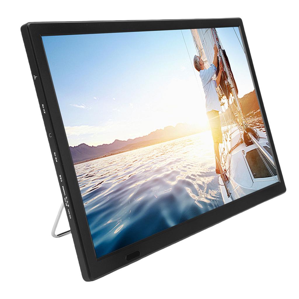 TV Portátil Inteligente com Antenas Controle Remoto por Voz Tela Colorida de 15,4 Polegadas Alimentado por Bateria TV Inteligente WiFi Suporta Múltiplos Formatos