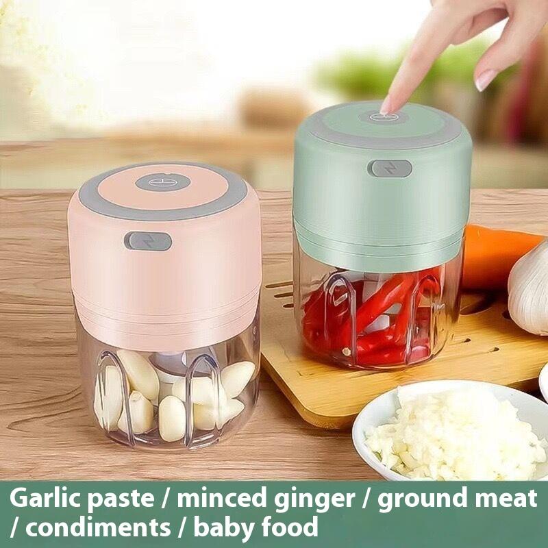 100ml/250ml Wireless Electric Garlic Pounder Garlic Whisk Portable Chopper USB Charging Ginger Chili Vegetable Masher Machine