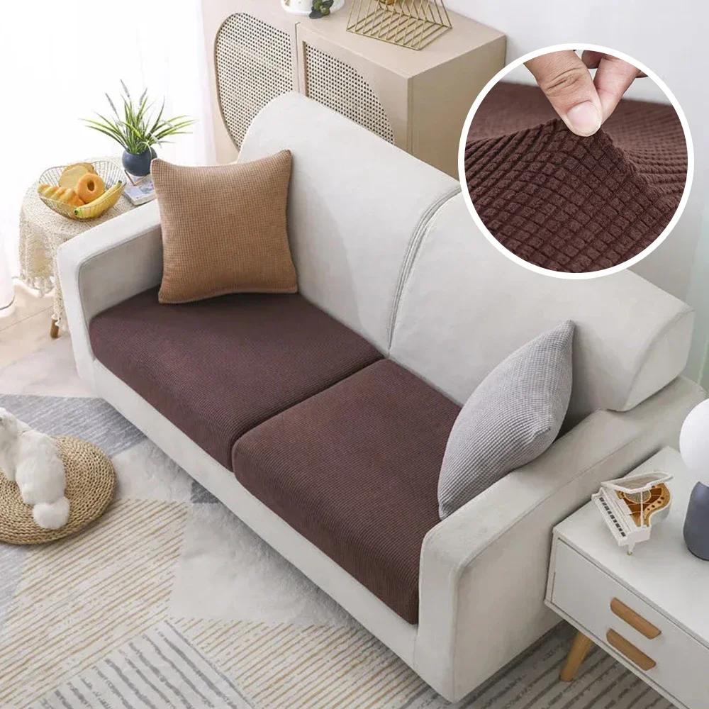 Jacquard Pure Sofa Covers Polar Fleece Stretch Sofa Seat Covers Removable Couch Case Furniture Protector Chaise Lounge Home