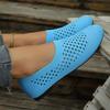 Flying Woven Lazy Single Shoes Women'S Spring Flat Bottom Large Size Hollow Casual Single Shoes Wish43
