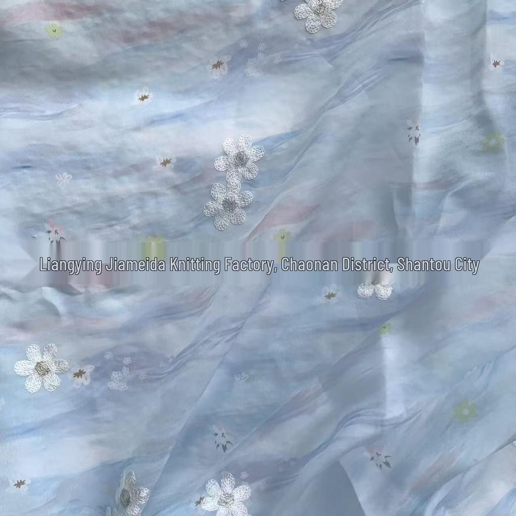 Yangzhou Embroidered Flower Fabric for Women's and Children's Clothing, Hanfu, and Printed Embroidery Clothing