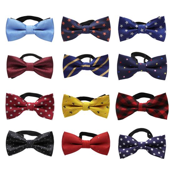 Children Bow Tie Adjustable Length Detachable Design Rich Color Printing Bow Tie Student Performances Weddings Bow Tie