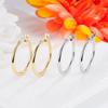 European & American Fashionista Statement Large Hoop Earrings: Women's Stylish Korean Minimalist Versatile Round Circle Studs