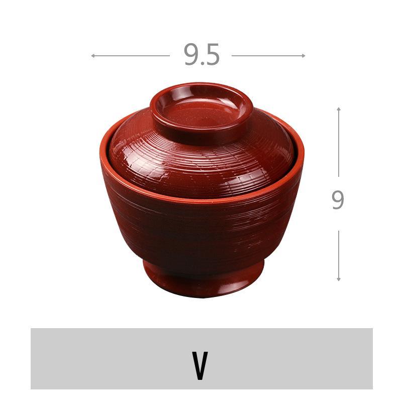 Japanese-Korean Style Soup Bowl with Lid - Versatile for Soup, Rice, or Dipping Sauces