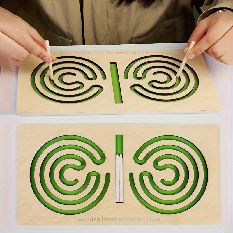 Wooden Educational Maze Toy for Early Brain Development and Skill Building