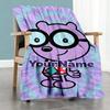 Wow! Wow! Wubbzy Customize Text Blanket Cozy Customizable Blanket Durable Comfort Perfect for Couch Livingroom Picnics Sofa Ideal for All Seasons