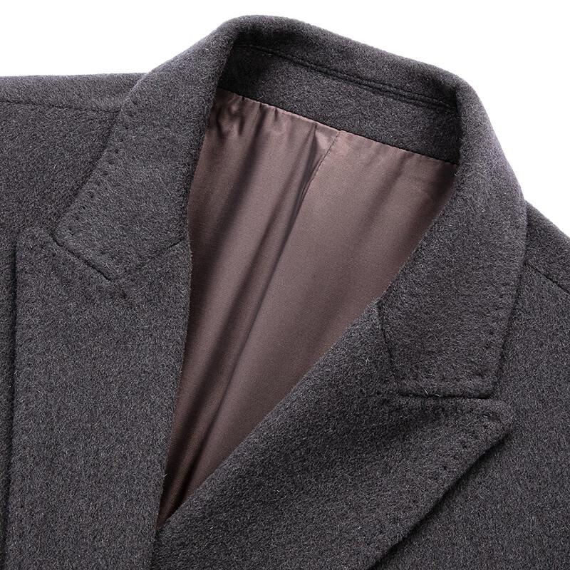 FAPAI Men's 88% Merino Wool & Silk Blend Overcoat