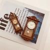 Dollhouse Wall Clock Portable Cosplay Lightweight Mini Vintage Wooden Hanging Clock Model Daily Display