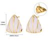 Color Drip Stainless Steel Earrings Triangular Geometry Niche Personality Sweet Wind
