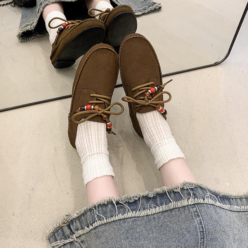 

Модные женские одинарные туфли 2025 Весенне-осенний стиль Нескользящие На шнуровке Легкие Слипоны Лоферы 35 коричневый