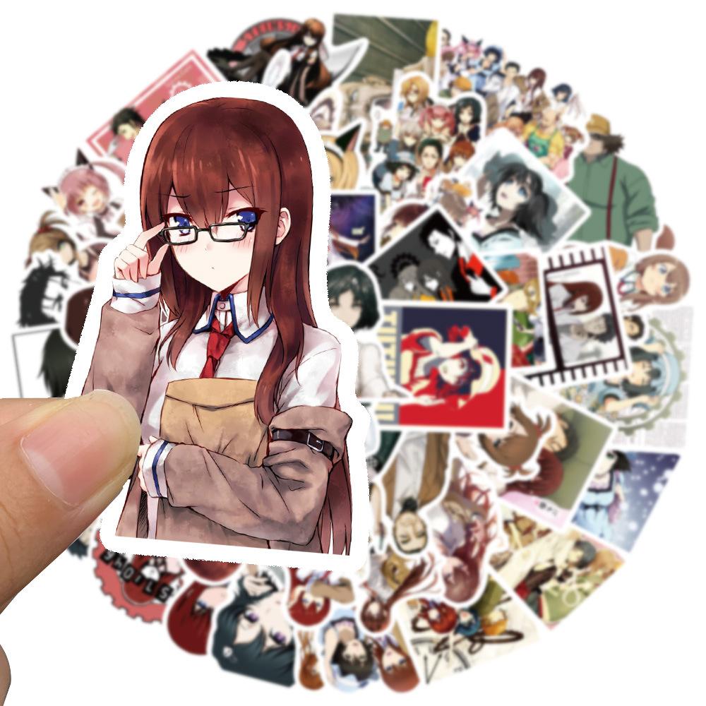 New 25/50PCS STEINS;GATE ELITE Anime Sticker Guitar Motorcycle Luggage Suitcase Decal Graffiti Sticker For Kid Children's Toys F3