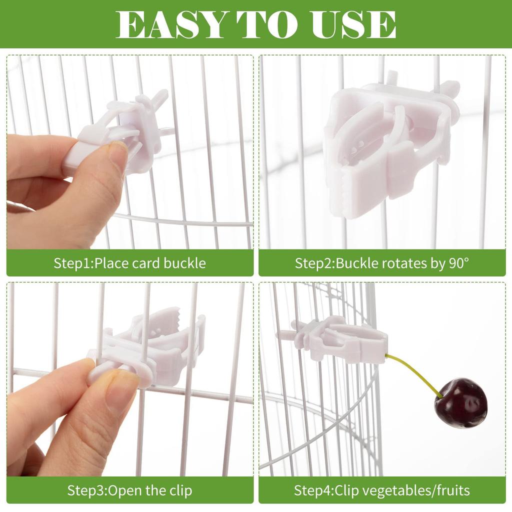 6ks Držák na krmivo v ptačí kleci, držák na papoušek na ovoce a zeleninu držák na klec, držák na krmivo pro zlatého medvěda