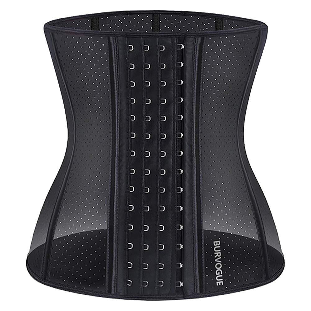 

Корсет Waist Cincher для женщин Утягивает и стройнит Burvogue Черный 9 стальных костей [Burvogue] - Пояс для коррекции фигуры, Живот, Талия, Дышащий, Эластичный, (С, -