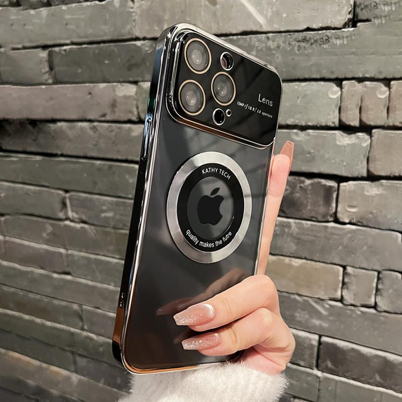 Beschichtung Glas Linsenschutz für Magsafe Magnetische Hülle für IPhone 13 12 14 Pro Max Plus Slim Klar Kabellose Ladegerät Abdeckung