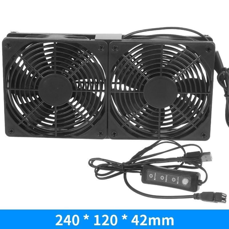 120Mm 5V USB Router Cooling Fan With Speed Controller DIY PC Cooler TV Box Wireless Silent Quiet For Router Modem Receiver