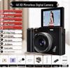 Retro CCD HD Flip Screen 4K DSLR with Dual Camera & Fill Light