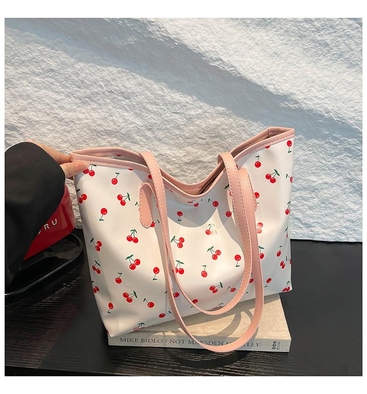Cute Pink Butterfly Tote Bag For Daily Use Large Pu Handbag With Zipper Closure